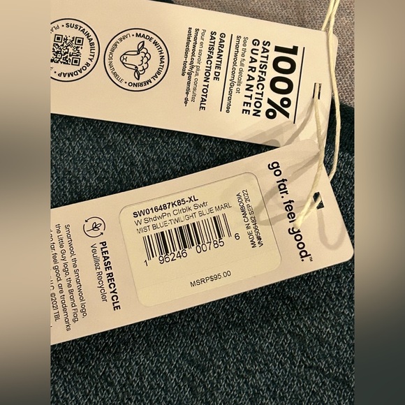 NWT Smartwool Women's Shadow Pine Colorblock Sweater - XL - Picture 7 of 11